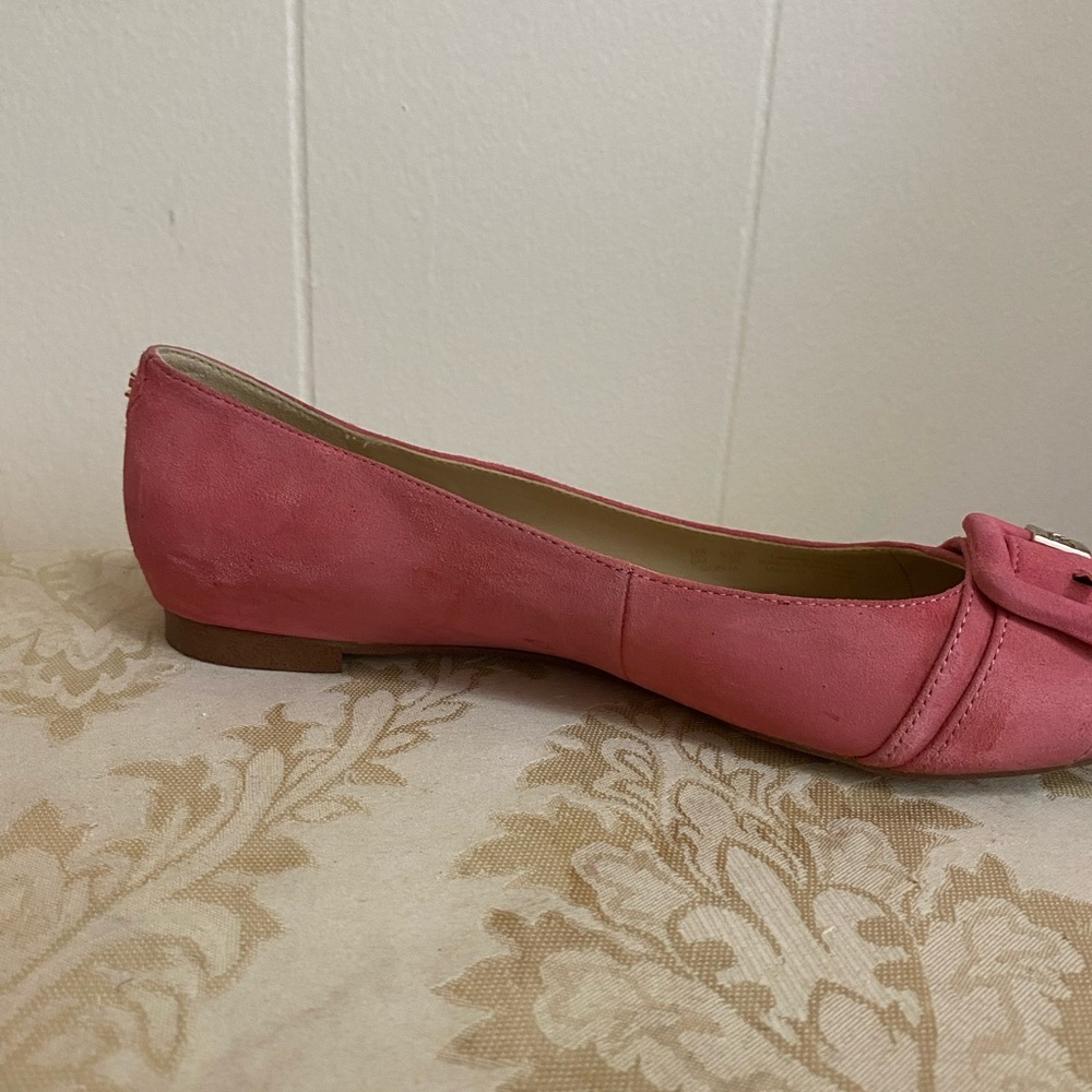Pink Suede Pointed Toe Sam Edelman Flats - Picture 9 of 10